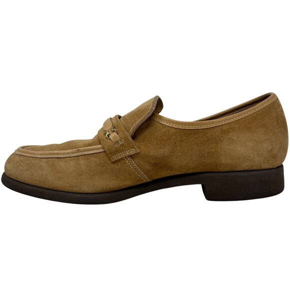 Hushpuppies Vtg Tan Buff Suede Leather Loafers Slip Ons 16781 Size‎ 9.5 M - Picture 7 of 9